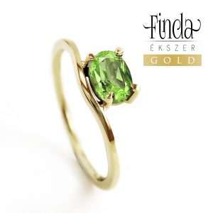 Szellő sárga arany gyűrű peridottal