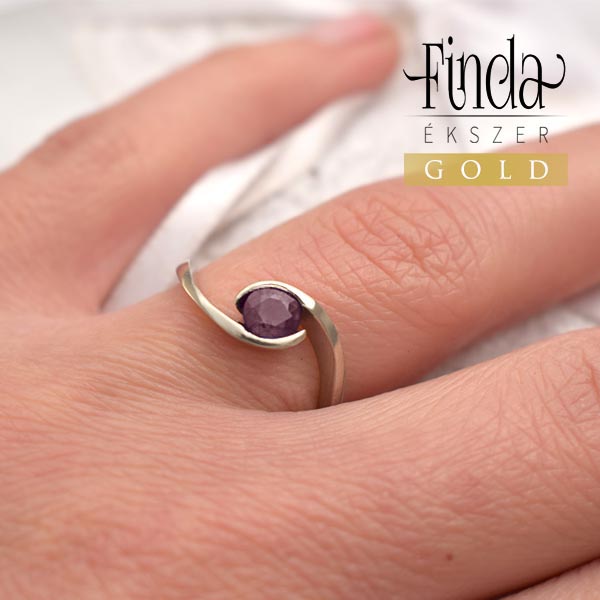 Ölelés fehér arany füstkvarc gyűrű Ölelés fehér arany füstkvarc gyűrű