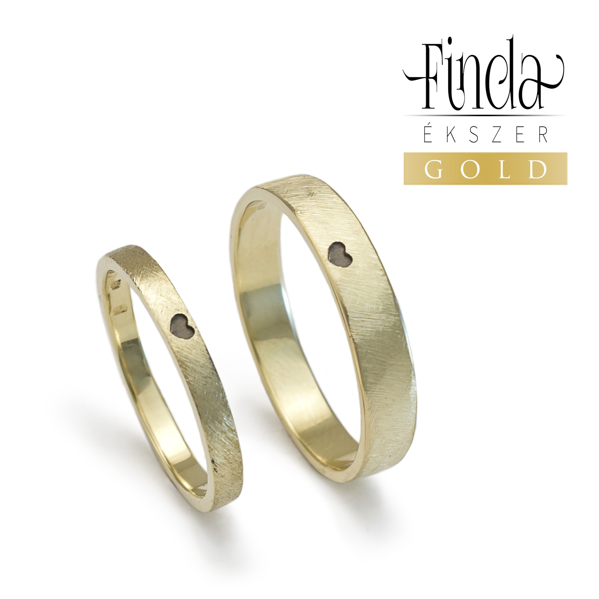 Szivem sárga arany karikagyűrű Szivem sárga arany karikagyűrű