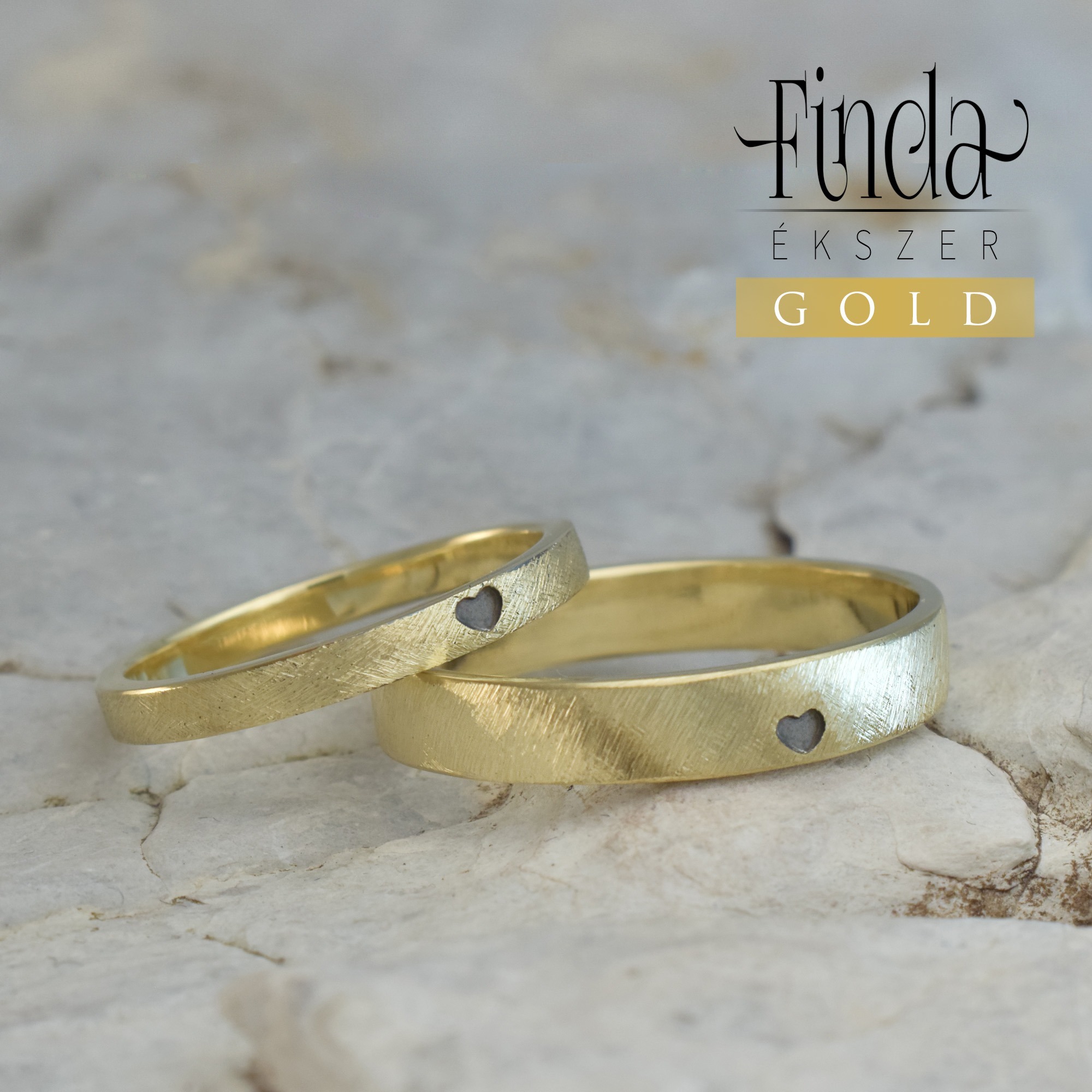 Szivem sárga arany karikagyűrű Szivem sárga arany karikagyűrű