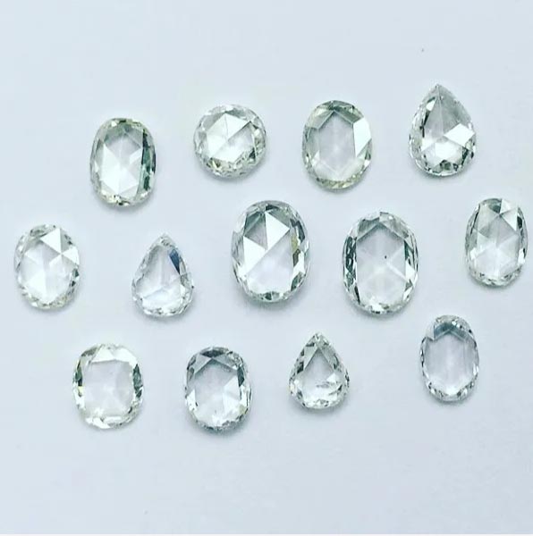 Rózsa csiszolású gyémántok